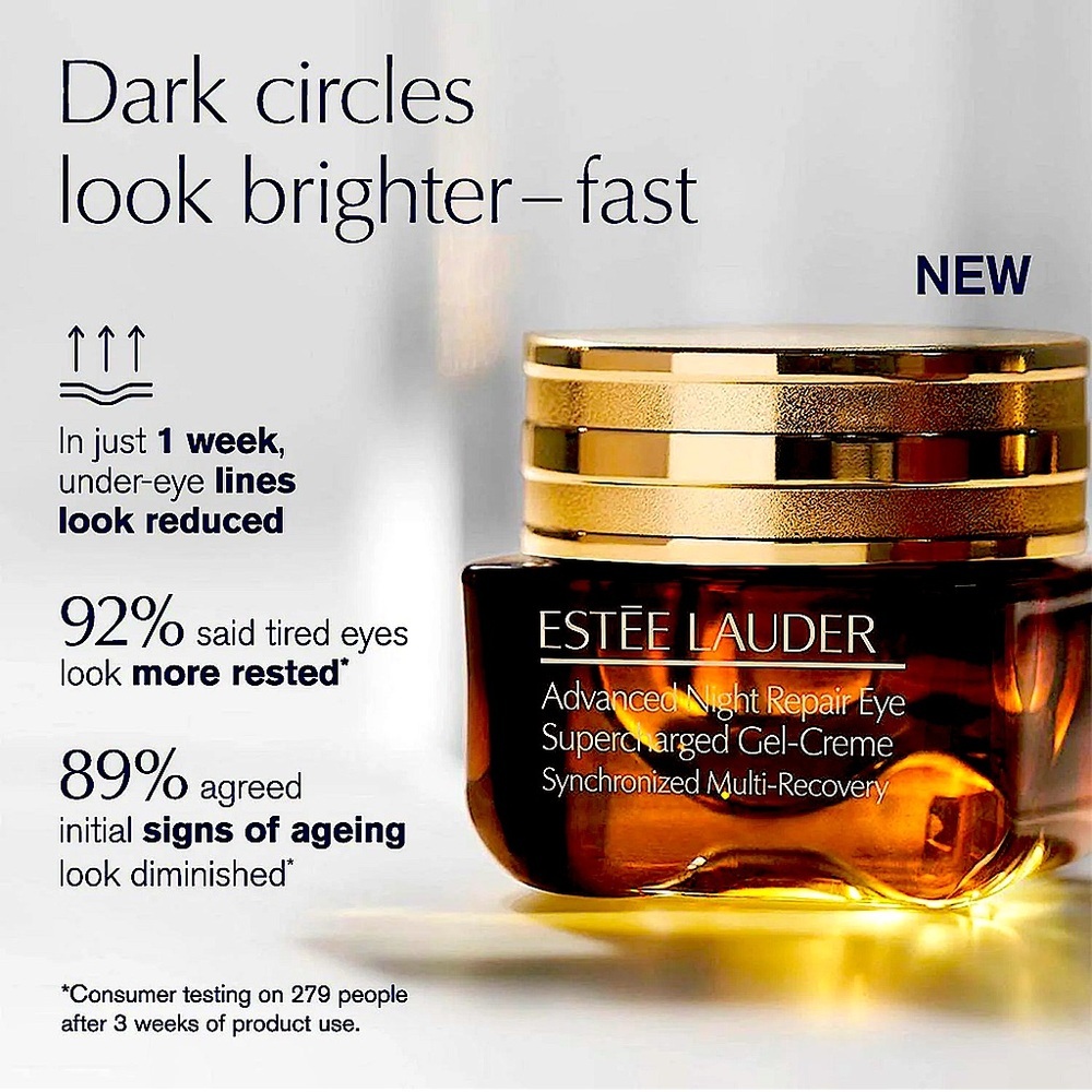 ESTEE LAUDER ADVANCED NIGHT REPAIR EYE SUPERCHARGED GEL-CREME DUO 2x15ml - Picture 3 of 5